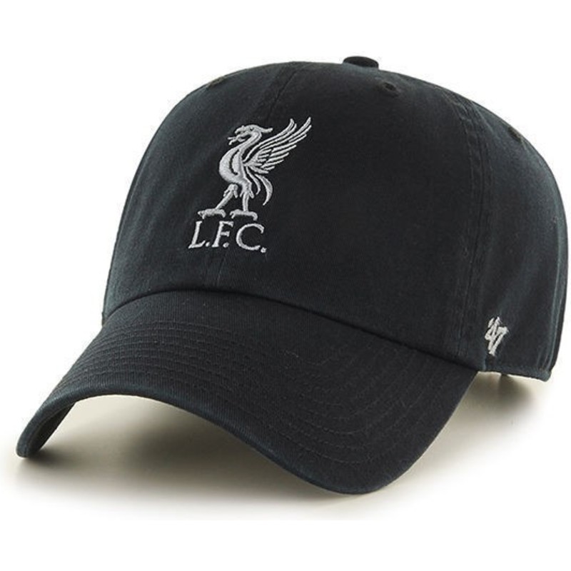 47-brand-curved-brim-liverpool-football-club-clean-up-black-cap