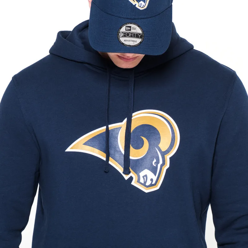dressipluusid-kapuutsiga-sinine-pullover-hoodie-los-angeles-rams-nfl-new-era