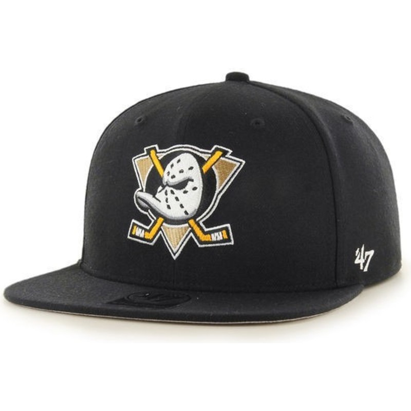47-brand-flat-brim-anaheim-ducks-nhl-no-shot-captain-black-snapback-cap