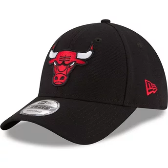 New Era Curved Brim 9FORTY The League Chicago Bulls NBA Black Adjustable Cap