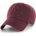 47-brand-curved-brim-maroon-logo-new-york-yankees-mlb-clean-up-maroon-cap