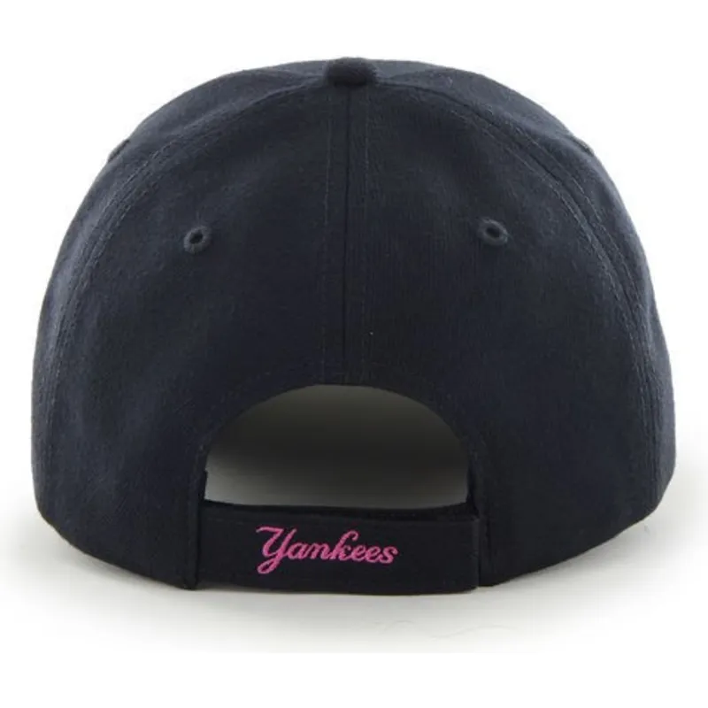 cap-kumer-navy-blue-adjustable-strap-rosa-new-york-yankees-mlb-47-brand