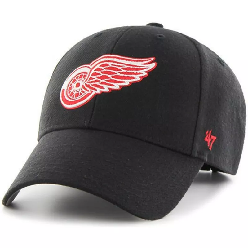 47-brand-curved-brim-red-logo-detroit-red-wings-nhl-mvp-black-cap