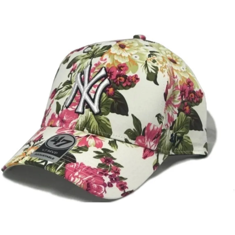 mutsid-kumer-mitmevarviline-reguleeritav-estampado-floral-new-york-yankees-mlb-47-brand