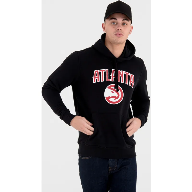 dressipluusid-kapuutsiga-must-pullover-hoody-atlanta-hawks-nba-new-era