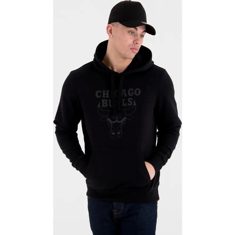 dressipluusid-kapuutsiga-must-pullover-hoody-chicago-bulls-nba-new-era