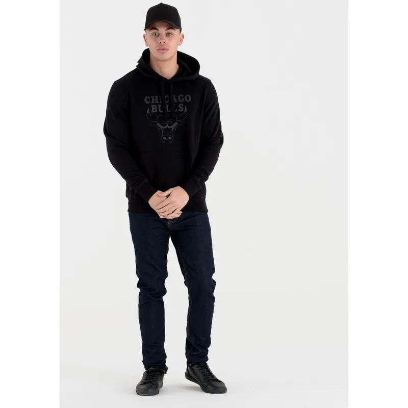 dressipluusid-kapuutsiga-must-pullover-hoody-chicago-bulls-nba-new-era