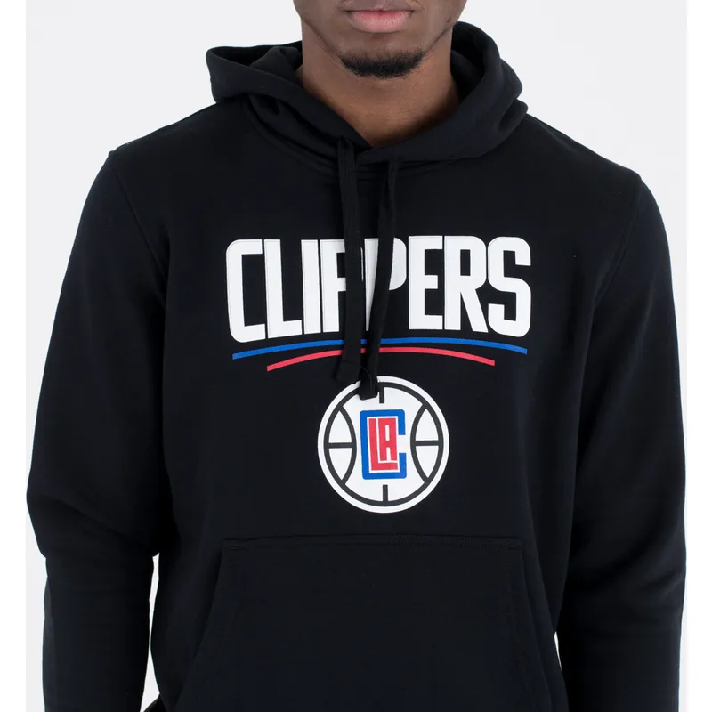 dressipluusid-kapuutsiga-must-pullover-hoody-los-angeles-clippers-nba-new-era