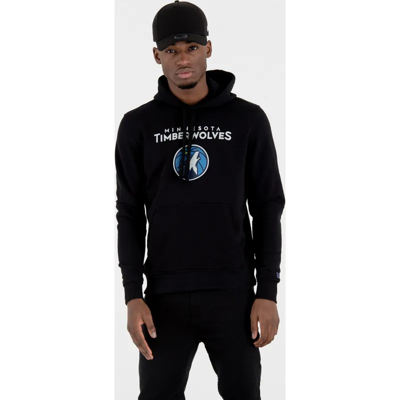 dressipluusid-kapuutsiga-must-pullover-hoody-minnesota-timberwolves-nba-new-era