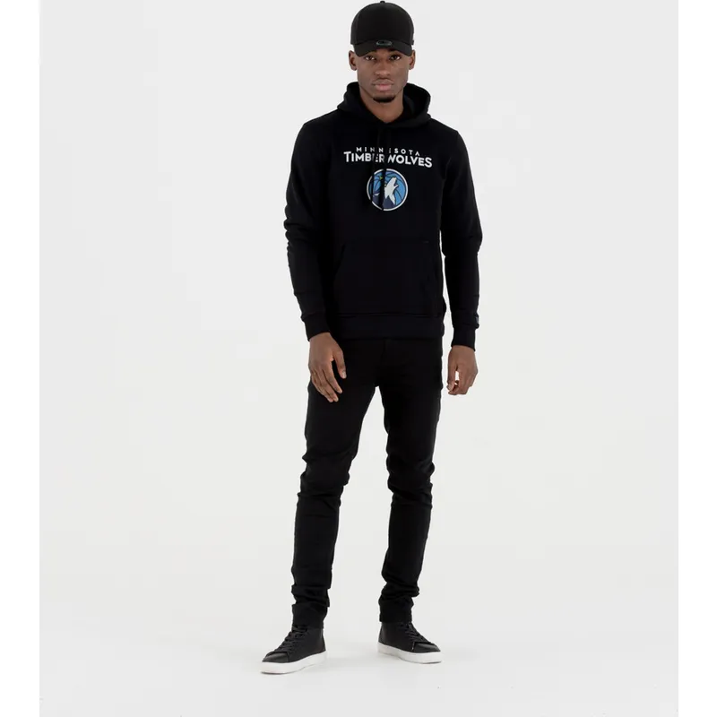 dressipluusid-kapuutsiga-must-pullover-hoody-minnesota-timberwolves-nba-new-era