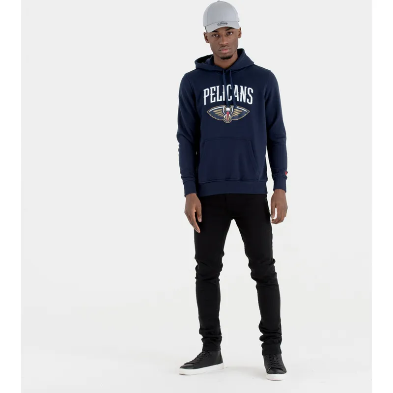 dressipluusid-kapuutsiga-meresinine-pullover-hoody-new-orleans-pelicans-nba-new-era