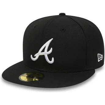 Cap lame black ajustada 59FIFTY Essential Atlanta Braves MLB New Era