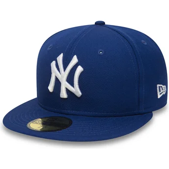 new-era-flat-brim-59fifty-essential-new-york-yankees-mlb-blue-fitted-cap