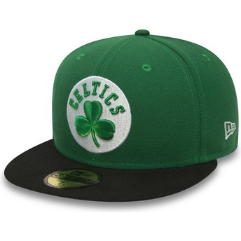 New Era Flat Brim 59FIFTY Essential Boston Celtics NBA Green Fitted Cap