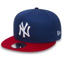 new-era-flat-brim-9fifty-cotton-block-new-york-yankees-mlb-blue-snapback-cap
