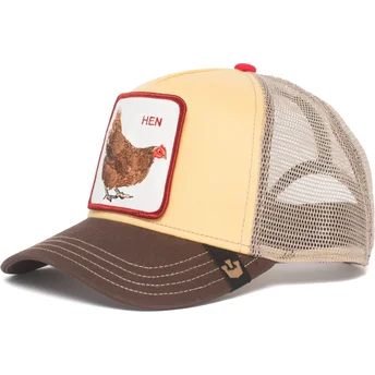 mutsid-kumer-kollane-snapback-hen-the-farm-goorin-bros