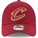 new-era-curved-brim-9forty-the-league-cleveland-cavaliers-nba-red-adjustable-cap