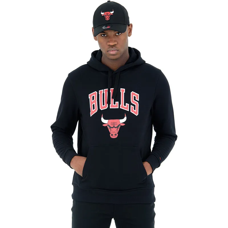 dressipluusid-kapuutsiga-must-pullover-hoody-chicago-bulls-nba-new-era