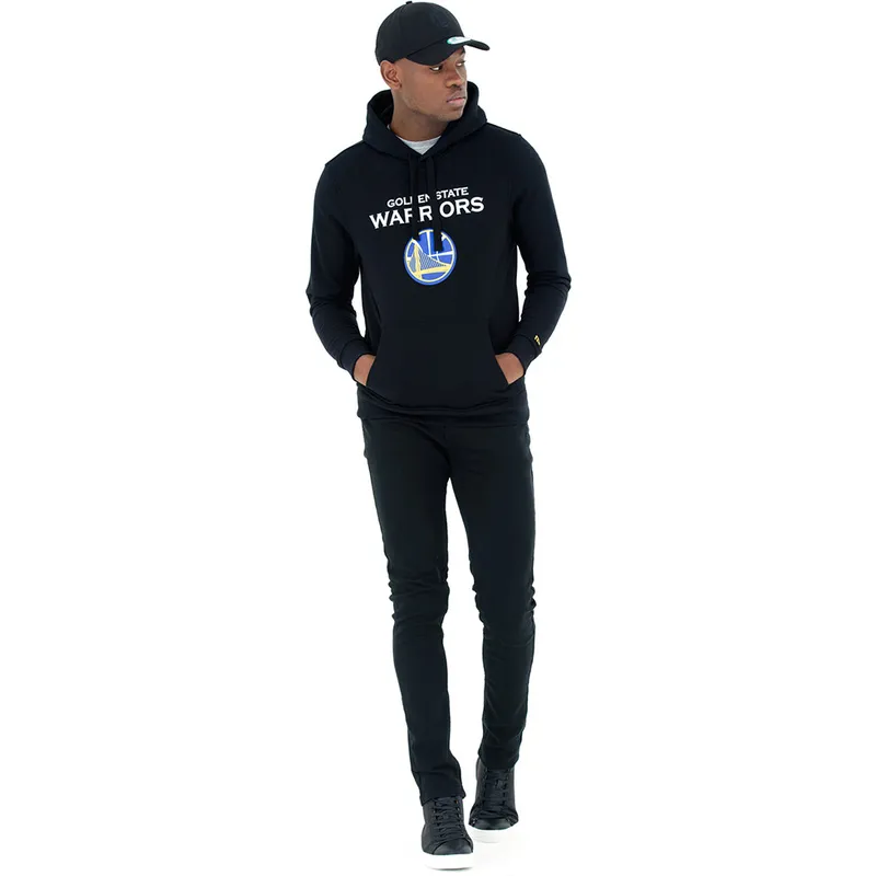 dressipluusid-kapuutsiga-must-pullover-hoody-golden-state-warriors-nba-new-era