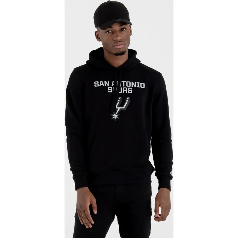 dressipluusid-kapuutsiga-must-pullover-hoody-san-antonio-spurs-nba-new-era