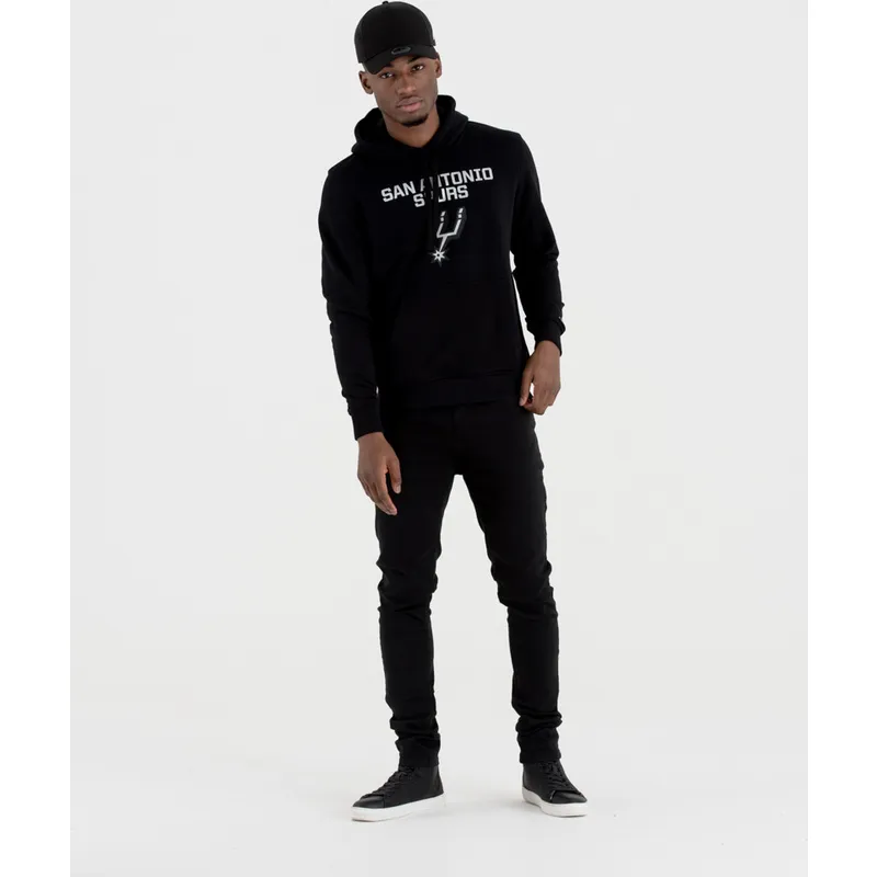 dressipluusid-kapuutsiga-must-pullover-hoody-san-antonio-spurs-nba-new-era