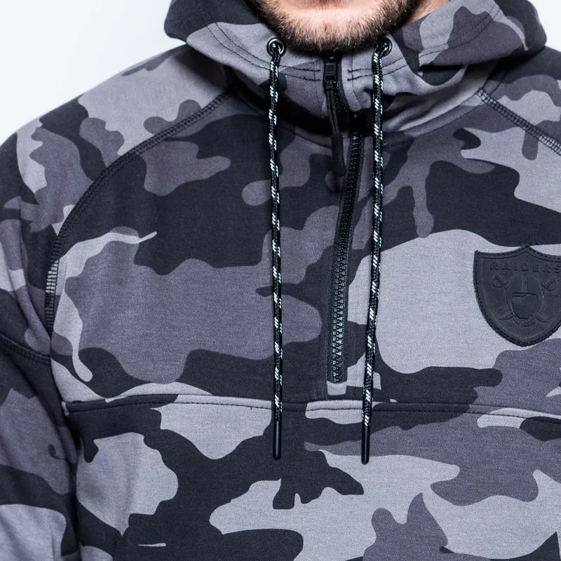 dressipluusid-kapuutsiga-kamuflaaz-half-zipped-hoody-las-vegas-raiders-nfl-new-era