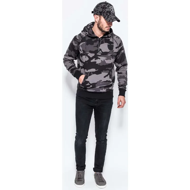 dressipluusid-kapuutsiga-kamuflaaz-half-zipped-hoody-las-vegas-raiders-nfl-new-era