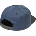volcom-flat-brim-vintage-blue-quarter-twill-blue-snapback-cap-with-black-visor