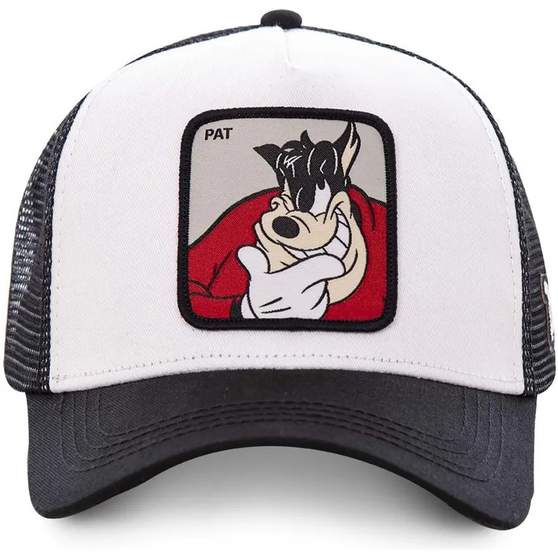 mutsid-kumer-valge-snapback-pet2-puujalg-pete-disney-capslab