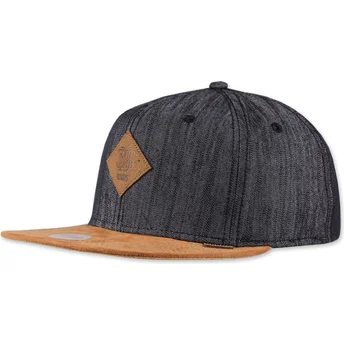 Djinns Flat Brim Linen 2015 Black Snapback Cap
