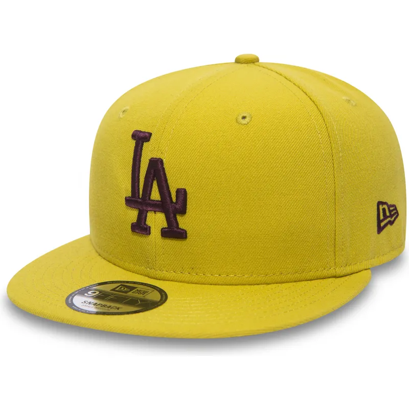 mutsid-lame-kollane-snapback-9fifty-essential-league-los-angeles-dodgers-mlb-new-era