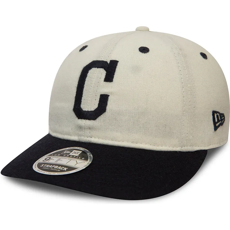 mutsid-lame-valge-reguleeritav-9fifty-low-profile-flannel-cleveland-indians-mlb-new-era