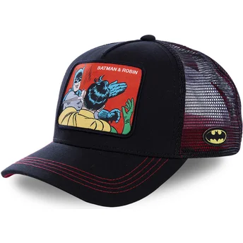 capslab-batman-robin-mem2-dc-comics-black-trucker-hat