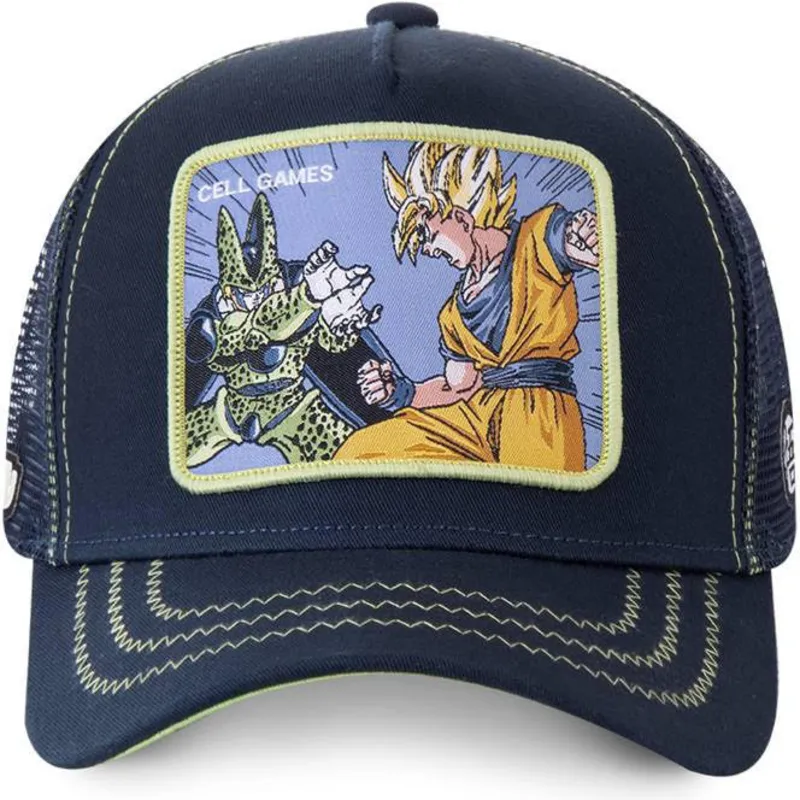 cap-kumer-navy-blue-snapback-cell-vs-goku-dragon-ball-capslab