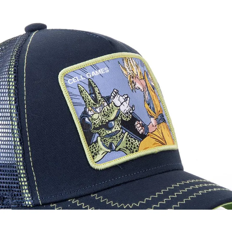 cap-kumer-navy-blue-snapback-cell-vs-goku-dragon-ball-capslab