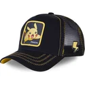 cap-kumer-black-snapback-pikachu-pokemon-capslab