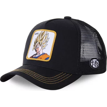 Capslab Son Goku Super Saiyan GO4 Dragon Ball Black Trucker Hat