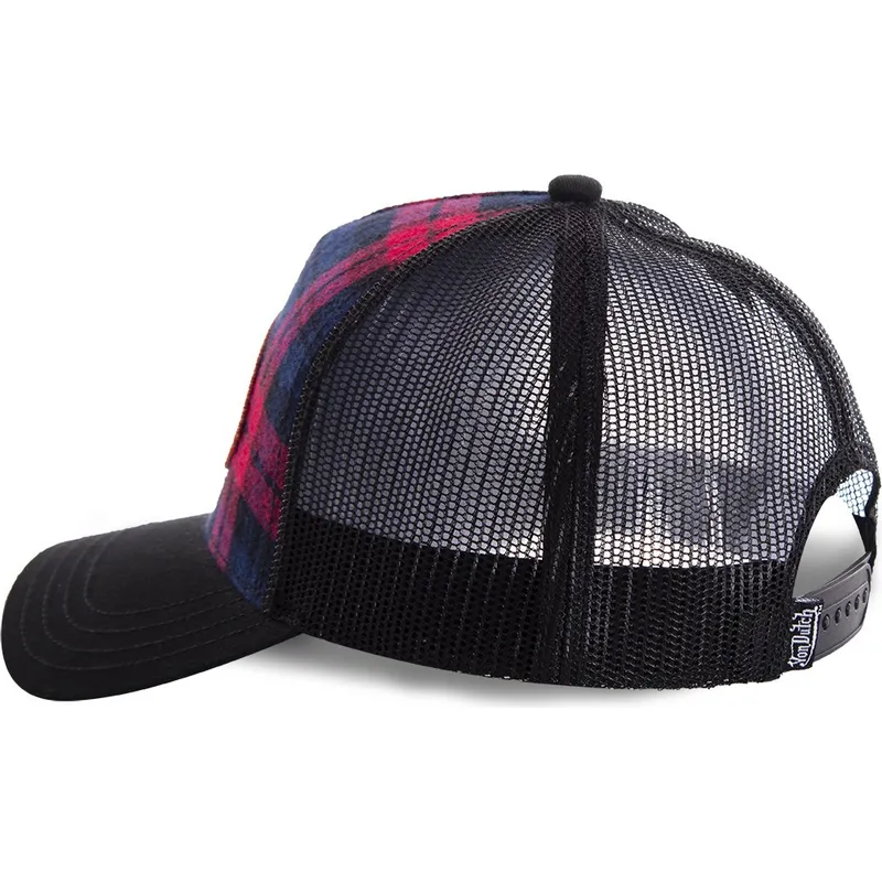 mutsid-kumer-must-snapback-estampado-cuadros-carb2-von-dutch