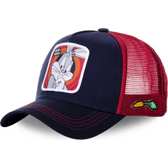 Capslab Bugs Bunny BUN5 Looney Tunes Navy Blue and Red Trucker Hat