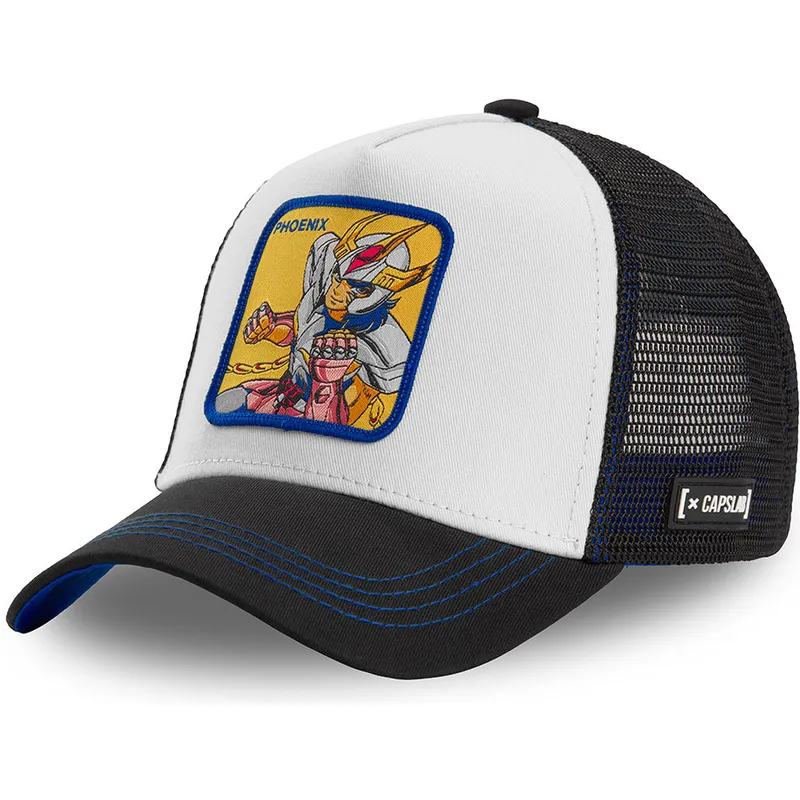 mutsid-kumer-valge-snapback-fooniksi-ikki-saint-seiya-knights-of-the-zodiac-capslab