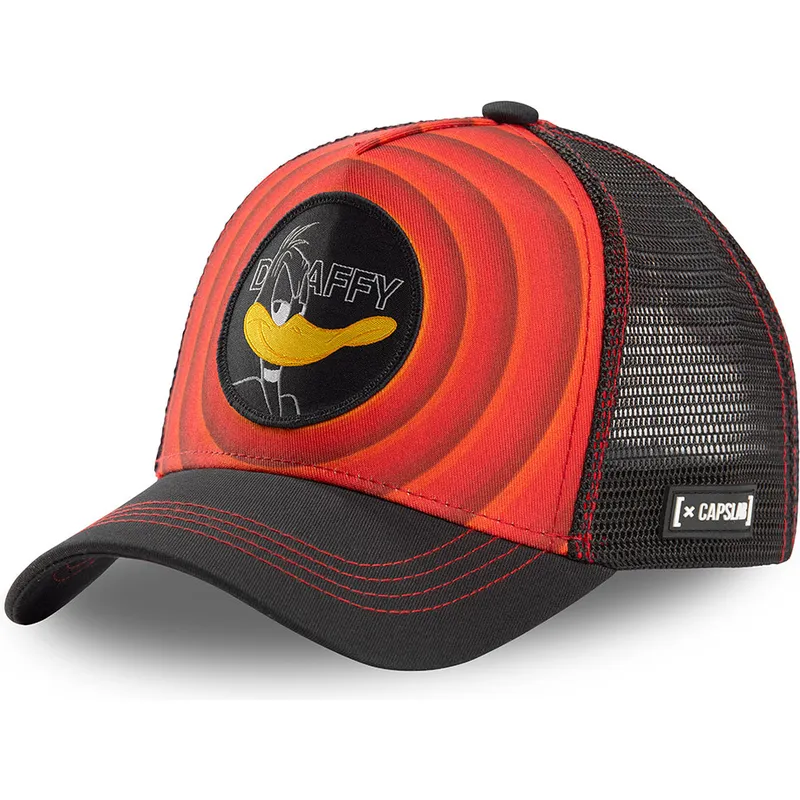 mutsid-kumer-punane-snapback-bullseye-color-rings-loo-daf1-daffy-duck-looney-tunes-capslab