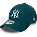 new-era-curved-brim-9forty-league-essential-new-york-yankees-mlb-blue-adjustable-cap