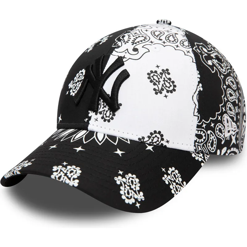 mutsid-kumer-must-reguleeritav-9forty-paisley-print-new-york-yankees-mlb-new-era