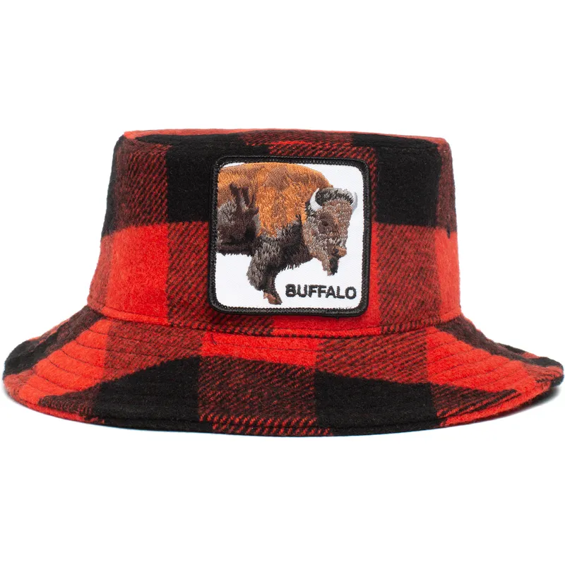 bucket-kumer-red-snapback-bucket-rojo-y-negro-bufalo-buffalo-i-m-a-little-hoarse-the-farm-the-farm-de-goorin-bros