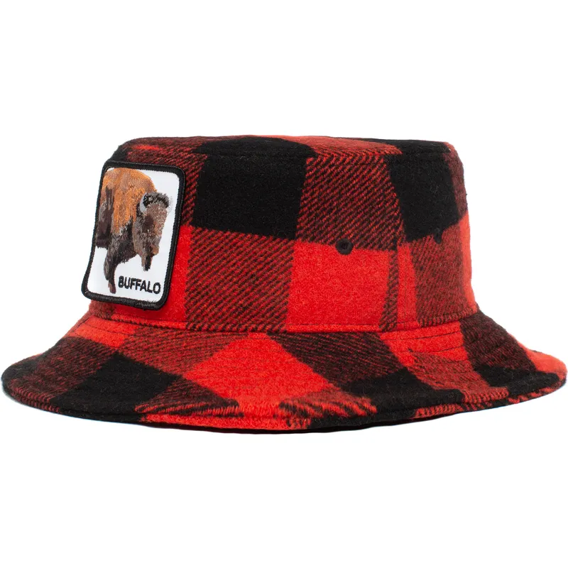 bucket-kumer-red-snapback-bucket-rojo-y-negro-bufalo-buffalo-i-m-a-little-hoarse-the-farm-the-farm-de-goorin-bros