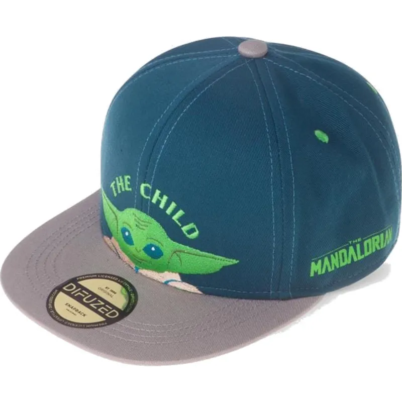 mutsid-lame-sinine-snapback-lastele-baby-yoda-the-child-the-mandalorian-difuzed