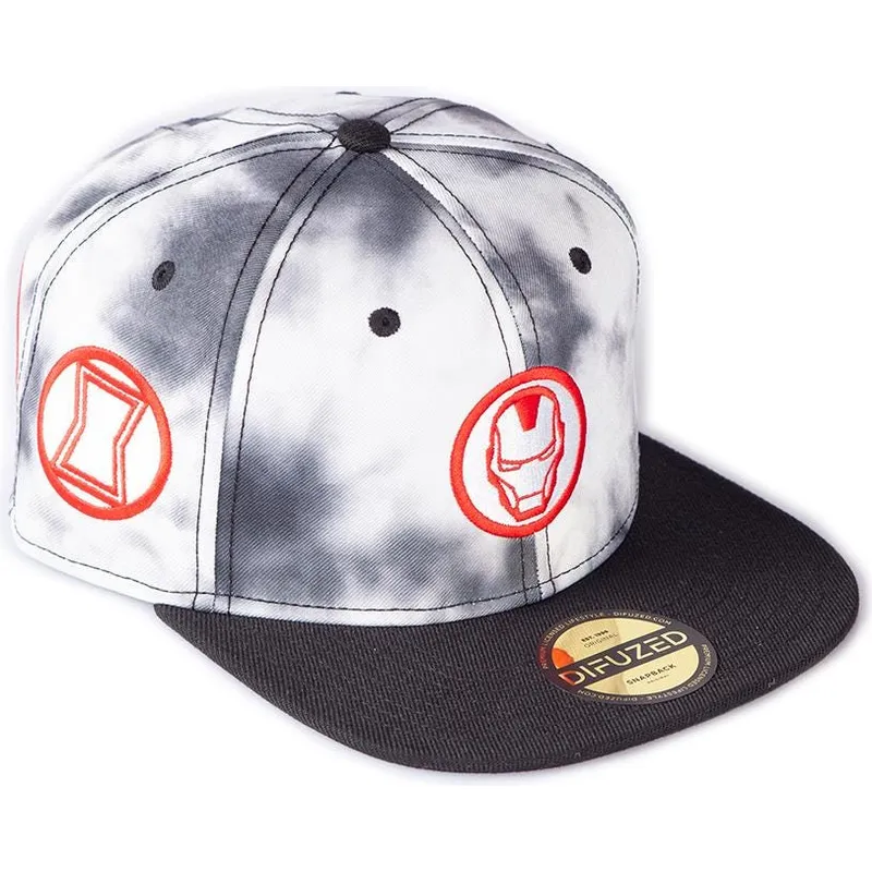 mutsid-lame-valge-snapback-tye-dye-badge-difuzed mutsid-lame-valge-snapback-tye-dye-badge-difuzed