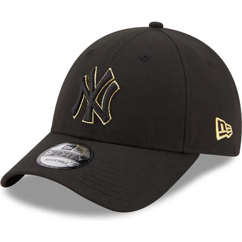 mutsid-kumer-must-reguleeritav-9forty-black-and-gold-new-york-yankees-mlb-new-era