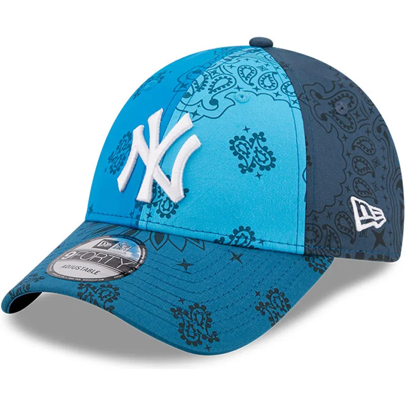mutsid-kumer-sinine-reguleeritav-9forty-paisley-print-new-york-yankees-mlb-new-era