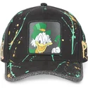 capslab-curved-brim-scrooge-mcduck-tag-scr1-disney-black-and-green-adjustable-cap